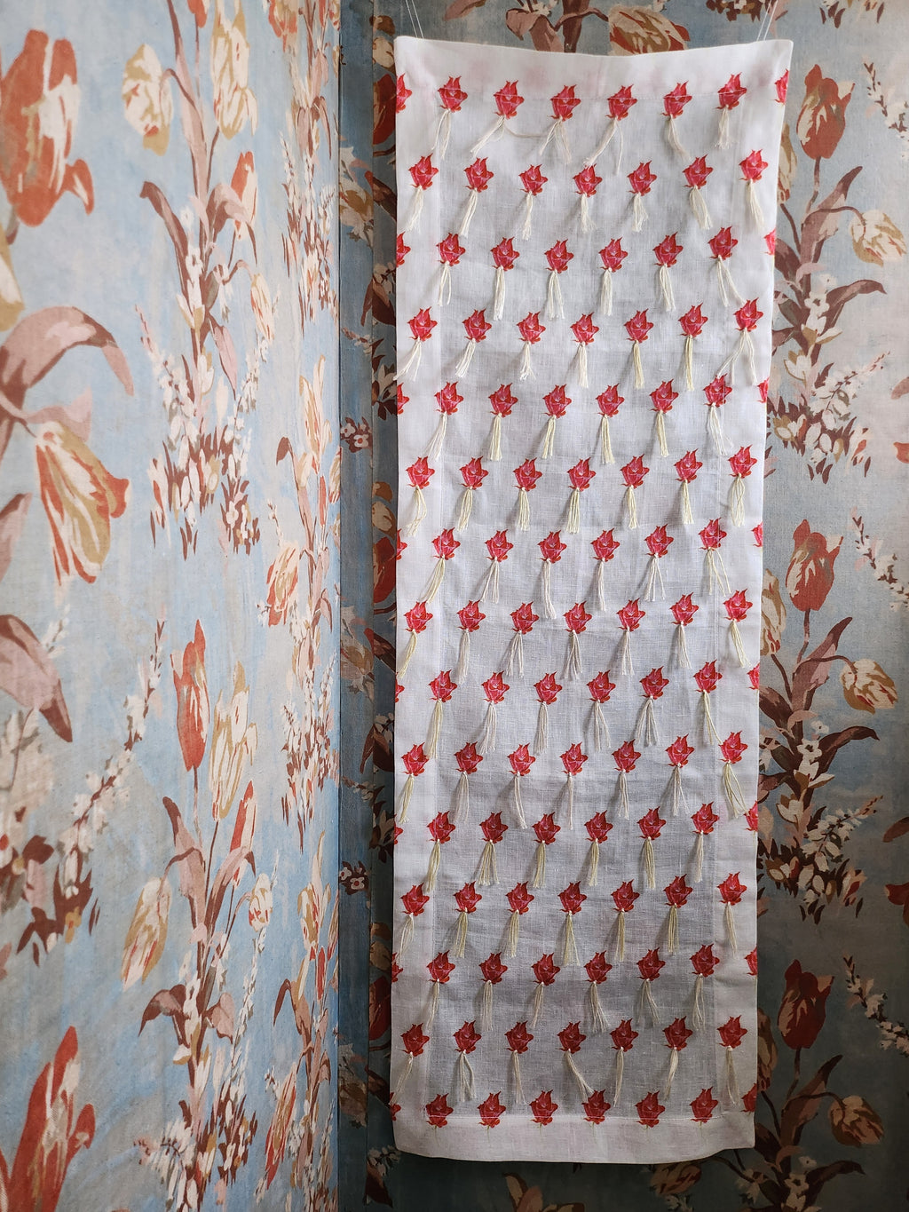 Vintage Red petite hand knotted runner