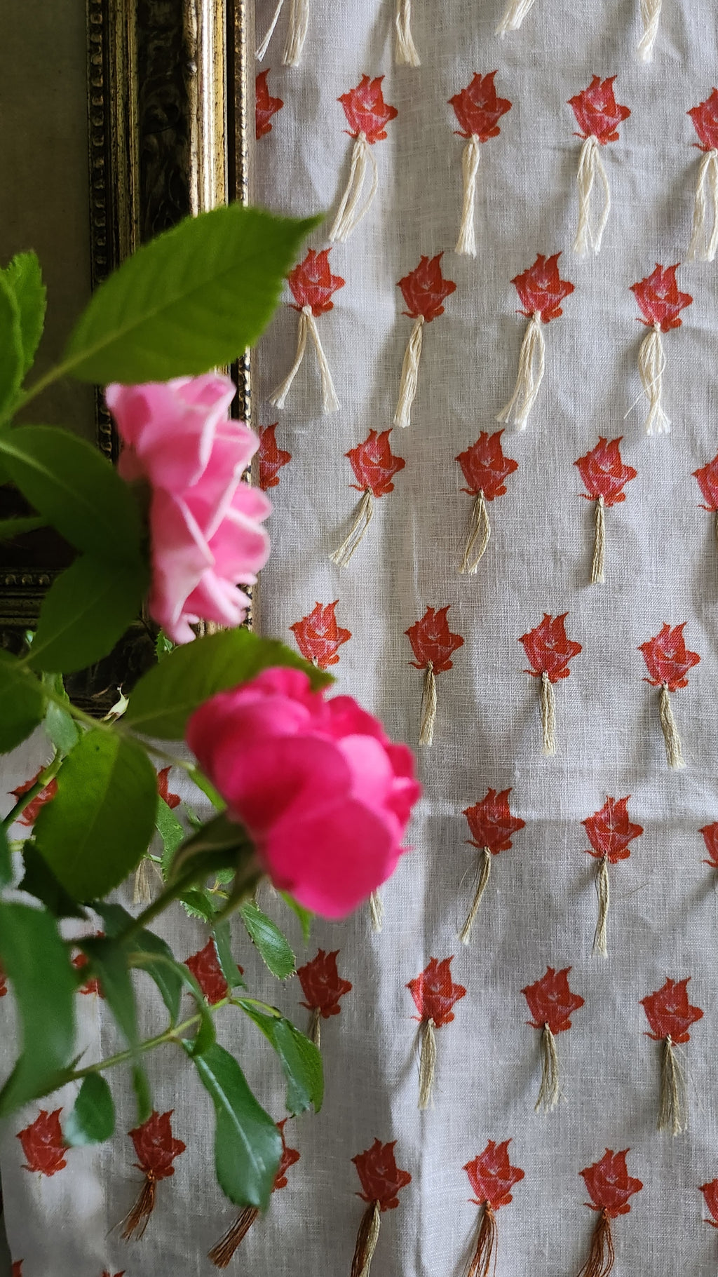 Vintage Red petite hand knotted runner