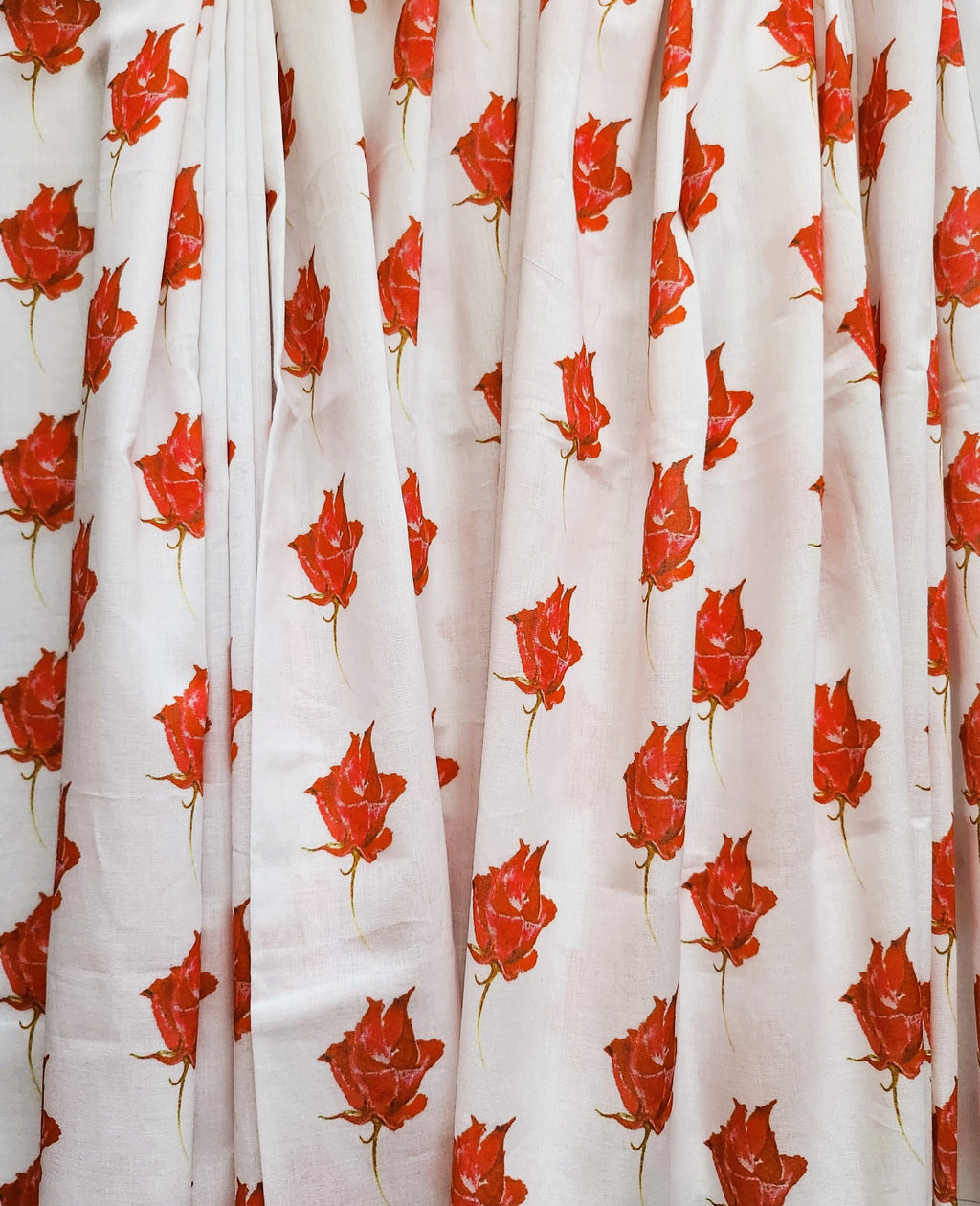 Vintage Red fabric per metre